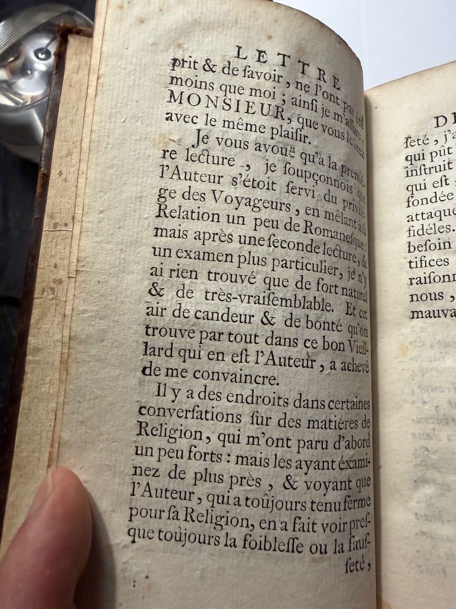  Vol. 1. In 12: The Travels And Adventures Of Jacques Massé. Published In Bordeaux By Jacques l'Aveugle. 1710-photo-6