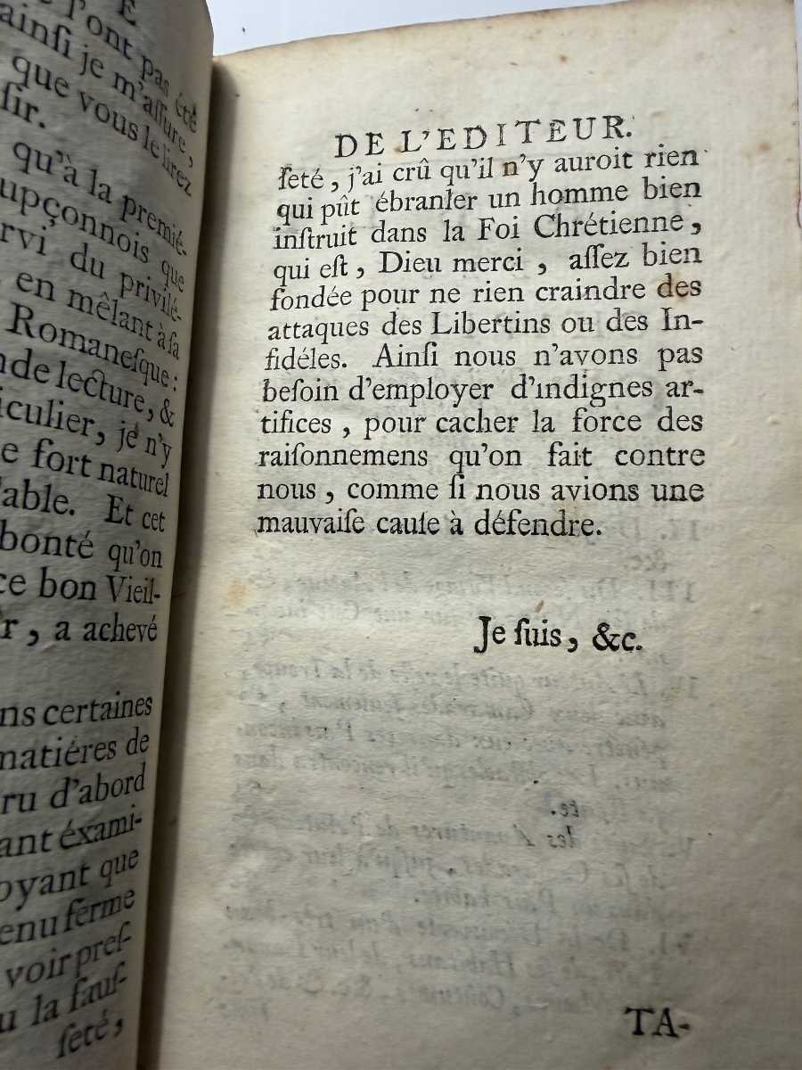  Vol. 1. In 12: The Travels And Adventures Of Jacques Massé. Published In Bordeaux By Jacques l'Aveugle. 1710-photo-7