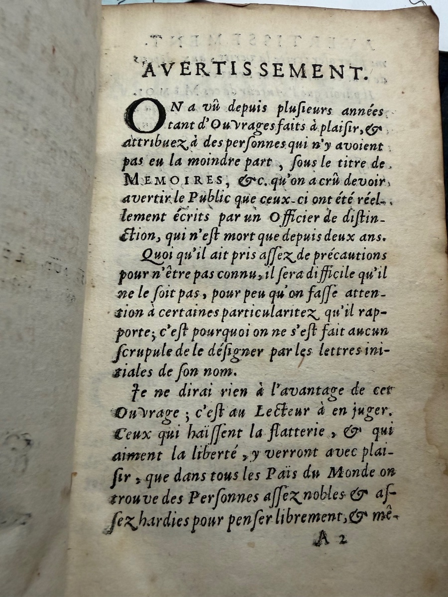 18èm, Armoiries de Paulin-Gabriel Pondre de Guermantes " Mémoires et Réflexions sur Louis XIV -photo-1