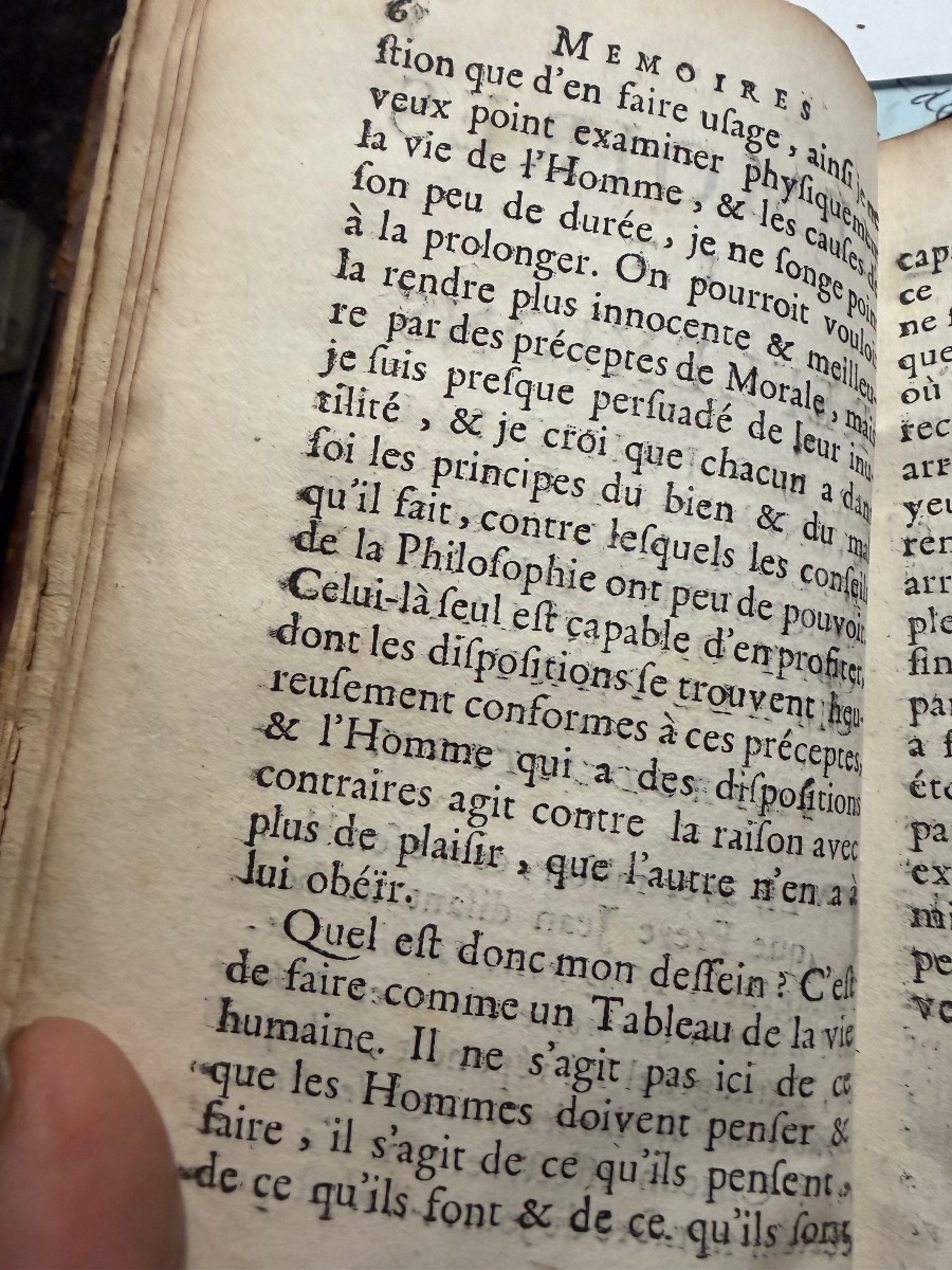  18èm, Armoiries de Paulin-Gabriel Pondre de Guermantes " Mémoires et Réflexions sur Louis XIV -photo-3