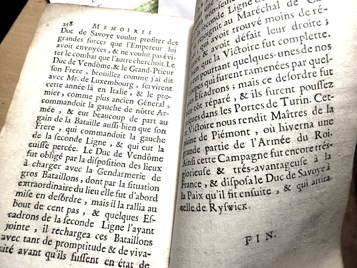  18èm, Armoiries de Paulin-Gabriel Pondre de Guermantes " Mémoires et Réflexions sur Louis XIV -photo-6