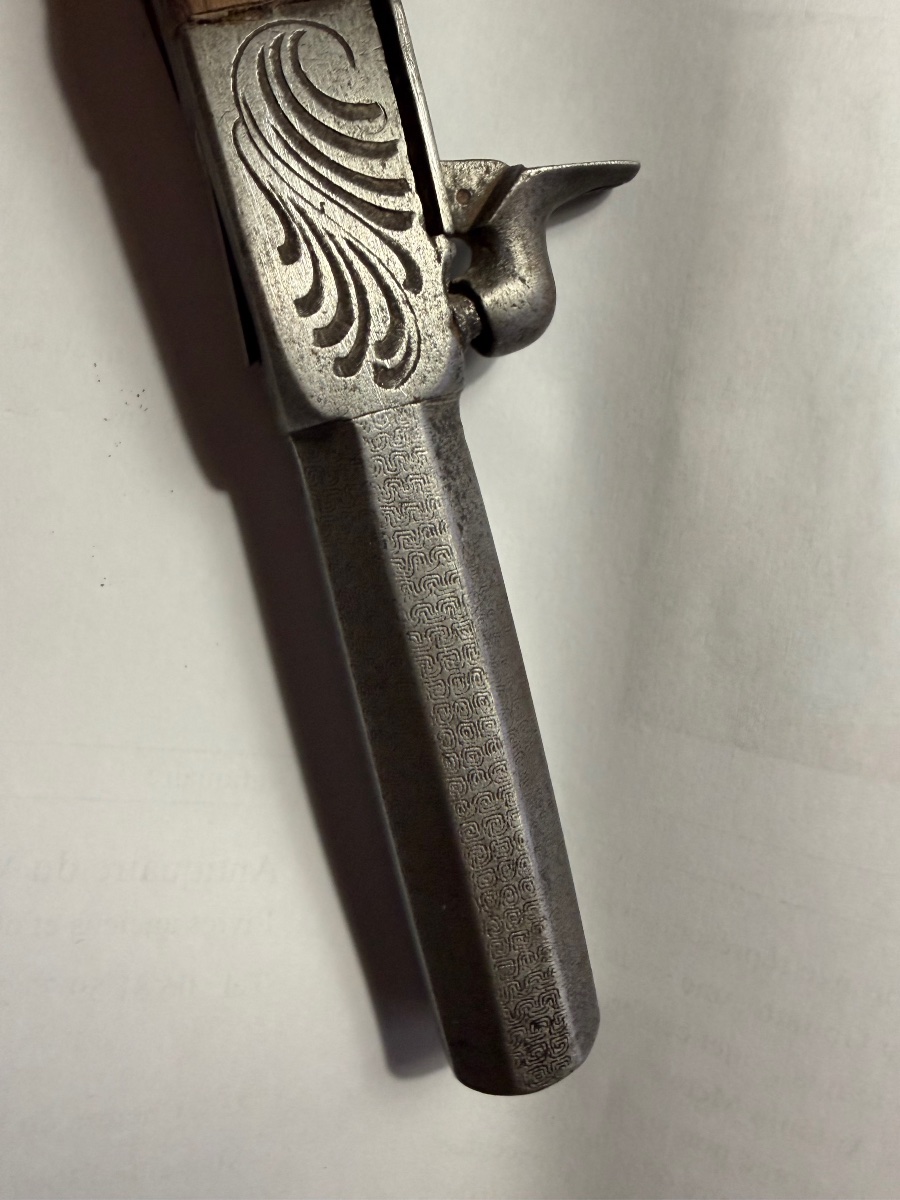 19th-century Pocket Percussion Pistol, "fist Gun" Or "chest Pistol," Circa 1840 -photo-2