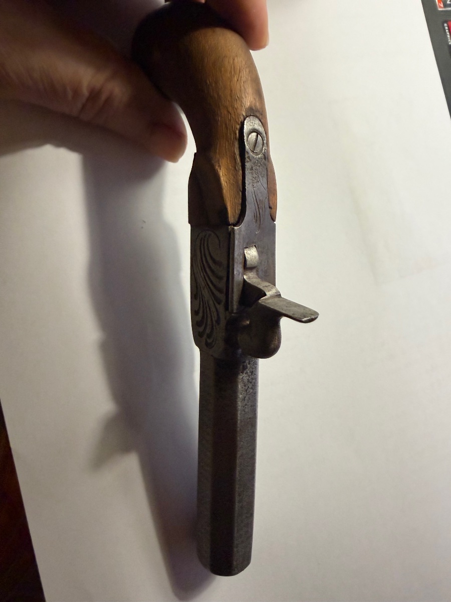19th-century Pocket Percussion Pistol, "fist Gun" Or "chest Pistol," Circa 1840 -photo-1