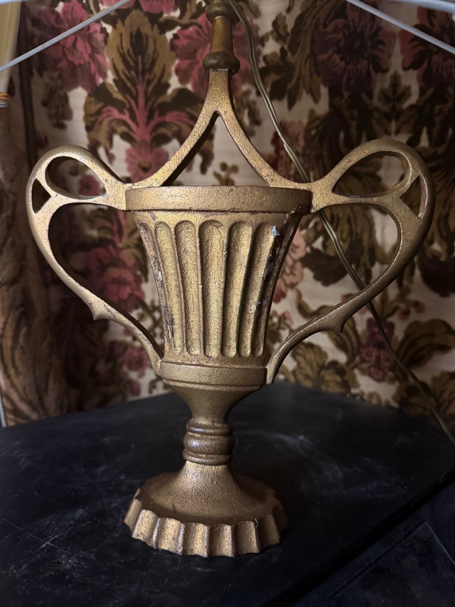 Solid Bronze Lamp With A Patina Finish From Maison Baguès, In The "neo-empire" Style From The 1960s-photo-4