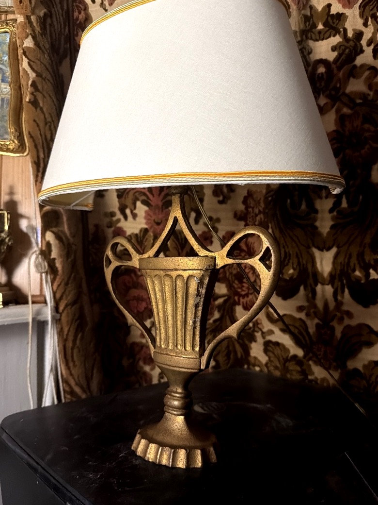 Solid Bronze Lamp With A Patina Finish From Maison Baguès, In The "neo-empire" Style From The 1960s-photo-4