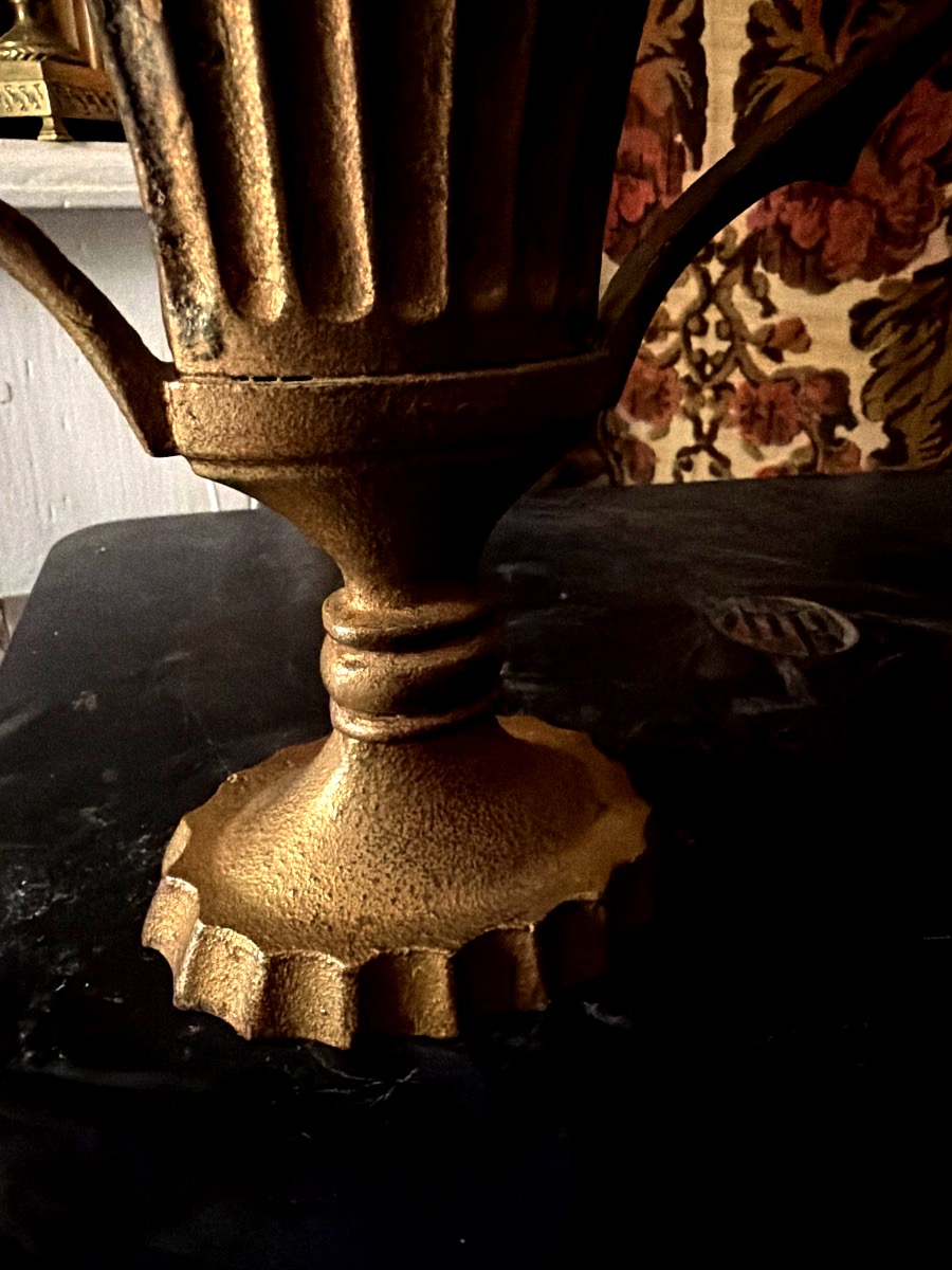 Solid Bronze Lamp With A Patina Finish From Maison Baguès, In The "neo-empire" Style From The 1960s-photo-5
