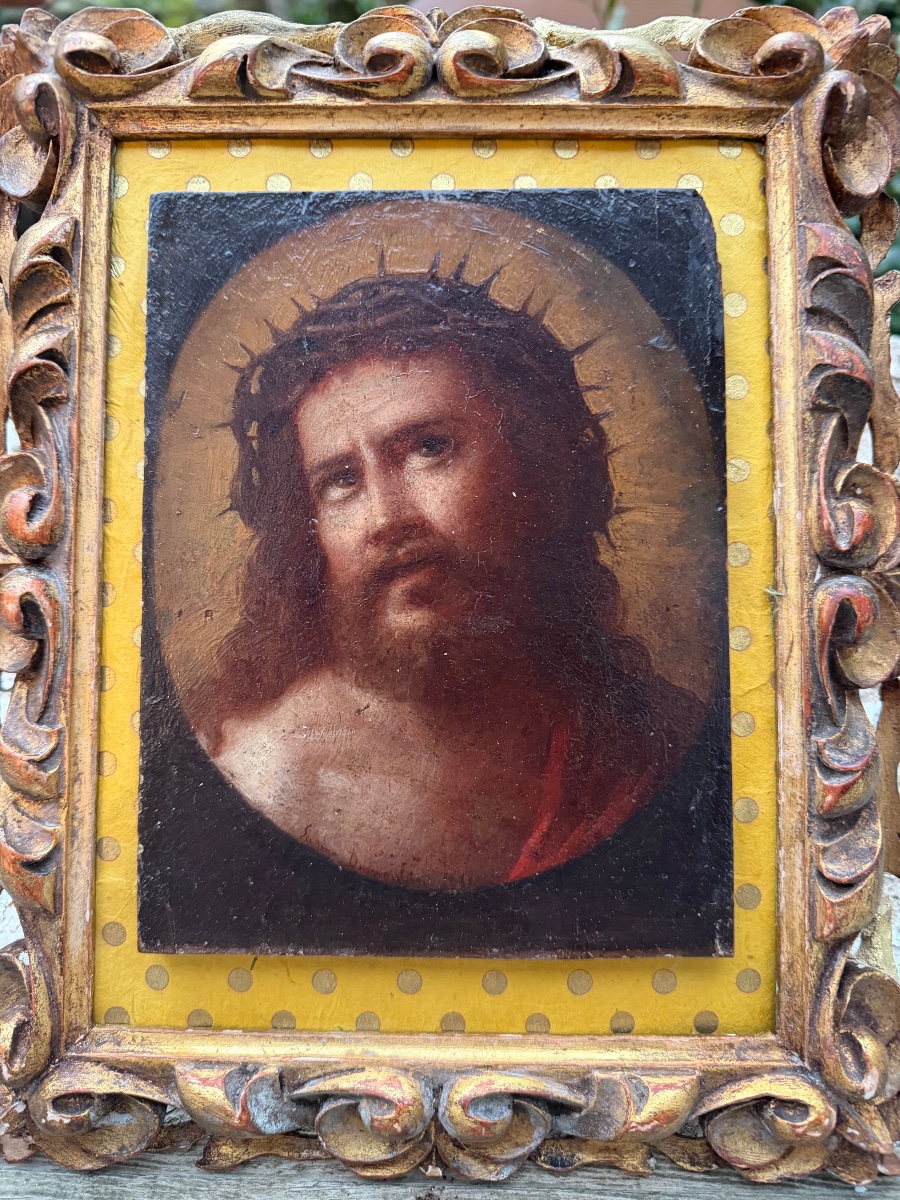 Famous Christ, Guido Reni's Depiction Of *ecce Homo*, An 18th-century Framed Studio Reduction-photo-5