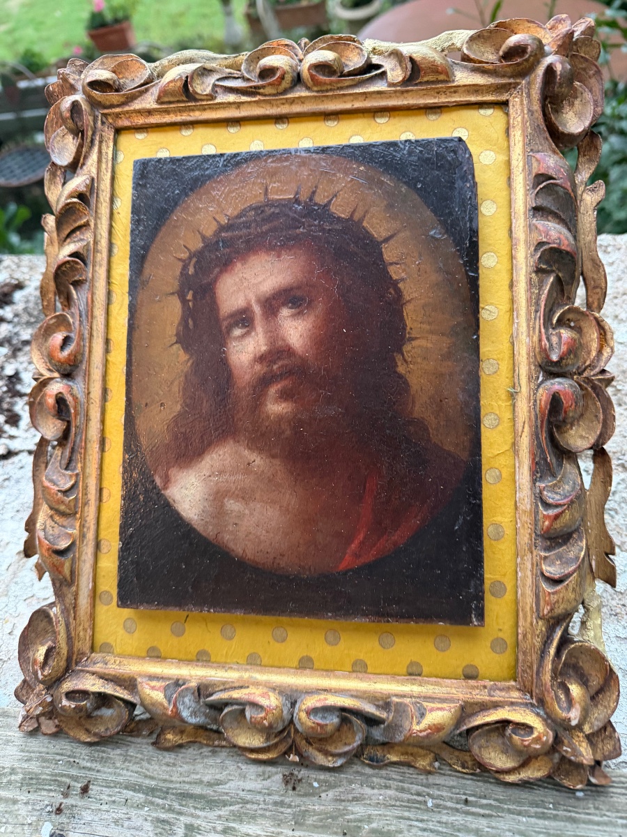 Famous Christ, Guido Reni's Depiction Of *ecce Homo*, An 18th-century Framed Studio Reduction-photo-6