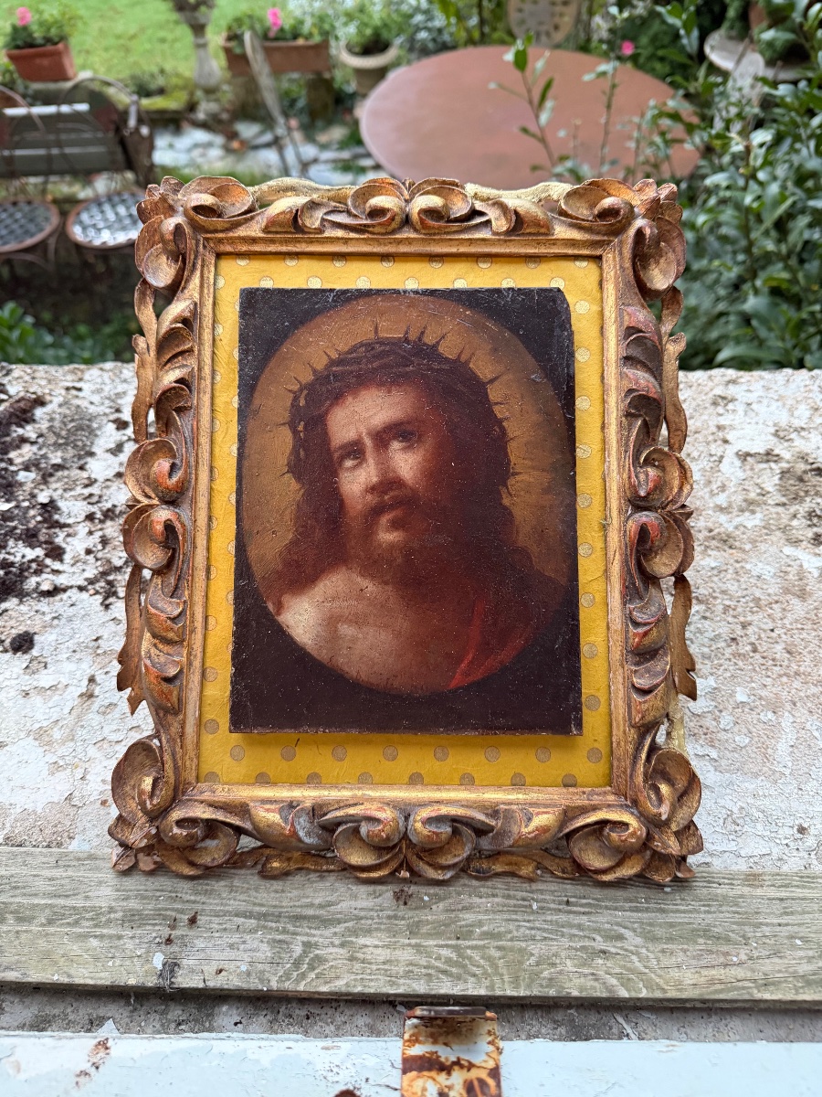 Famous Christ, Guido Reni's Depiction Of *ecce Homo*, An 18th-century Framed Studio Reduction-photo-7