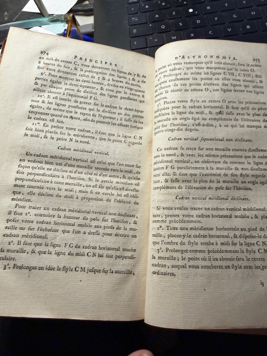 Principes d'Astronomie  . Par M. Wandelaincourt . I VolIn 8 , à Paris 1784-photo-5