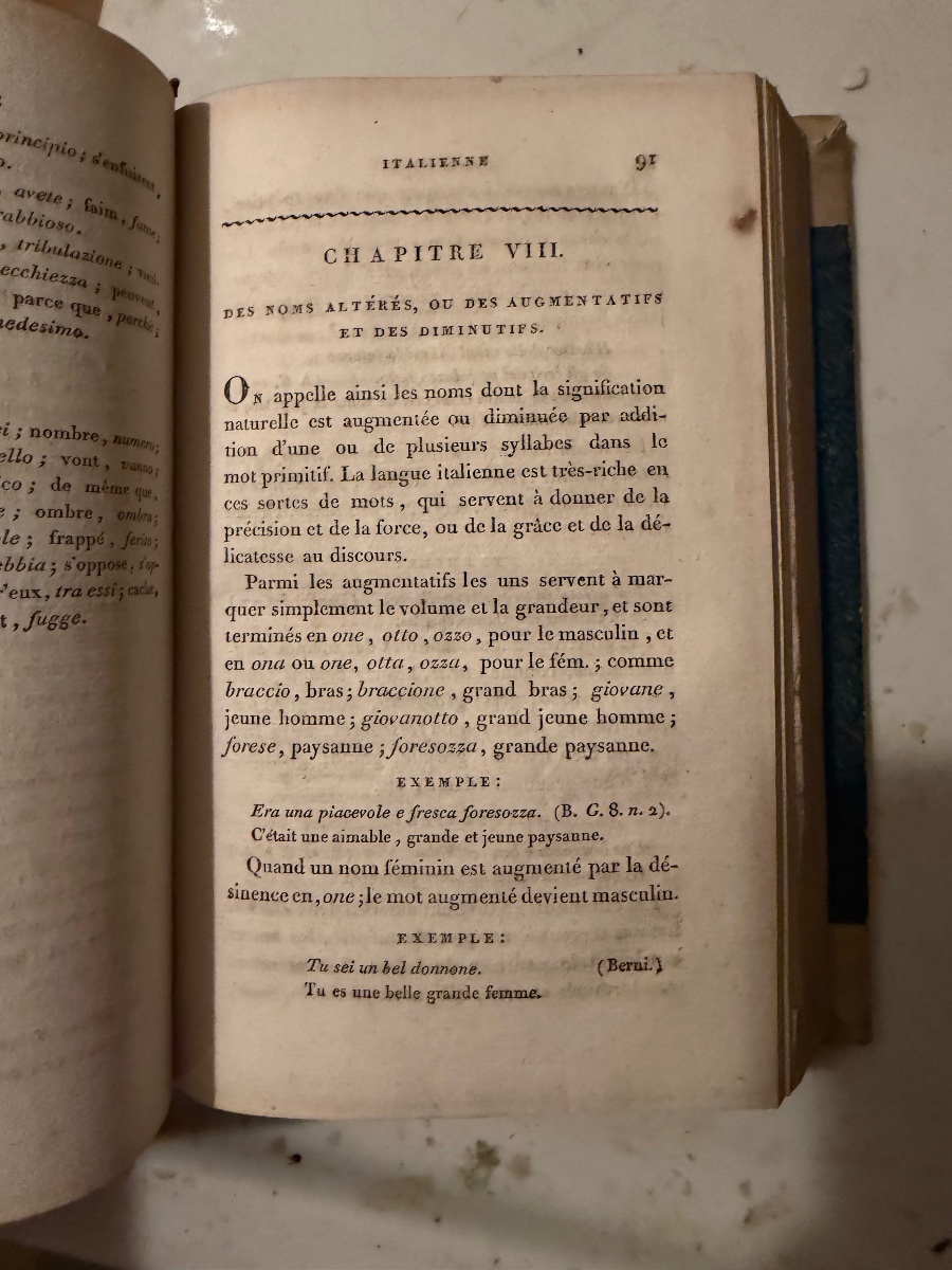 Grammaire Italienne,élémentaire et raisonnée,suivi d'un traitéde la Poésie Italienne Paris 1808-photo-1