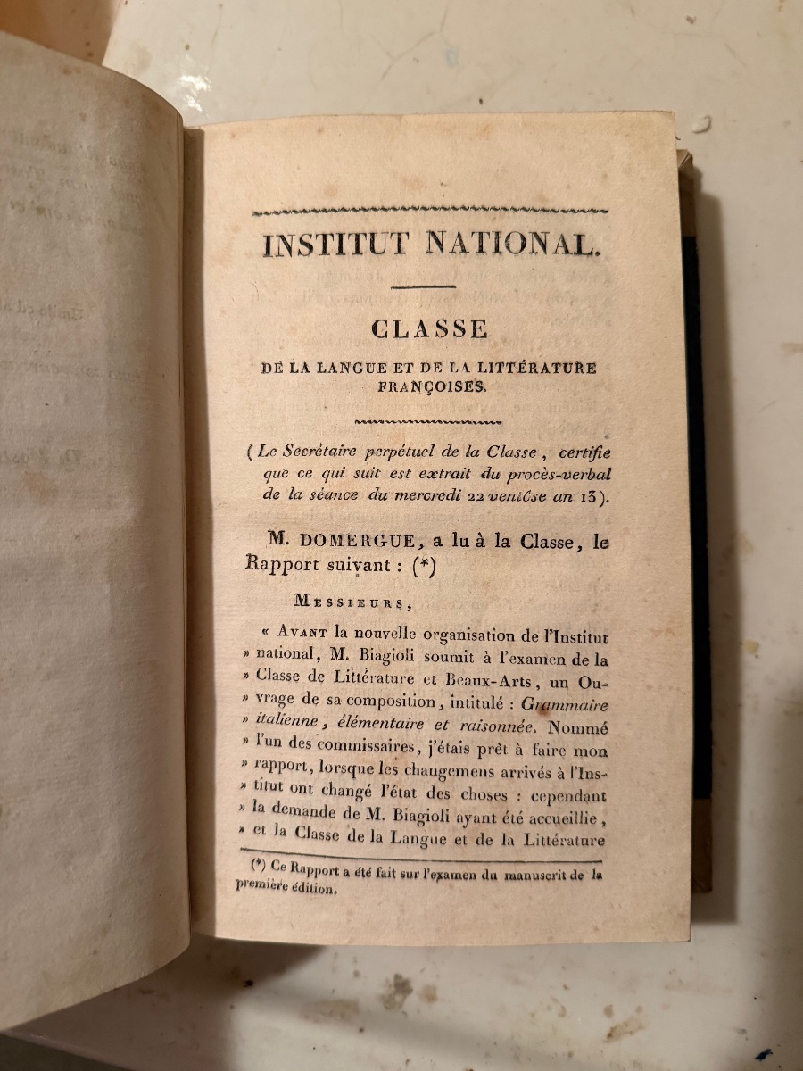 Grammaire Italienne,élémentaire et raisonnée,suivi d'un traitéde la Poésie Italienne Paris 1808-photo-3