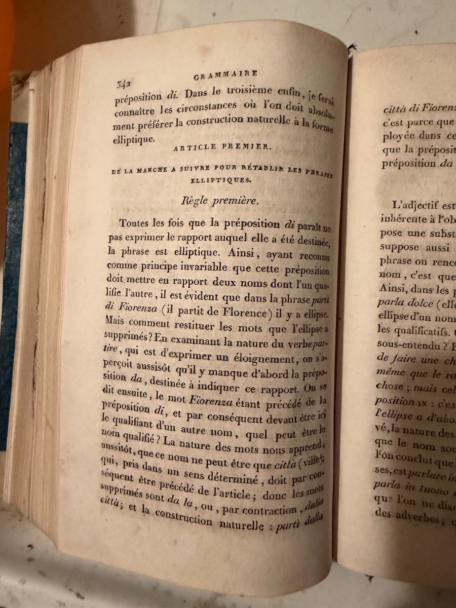 Grammaire Italienne,élémentaire et raisonnée,suivi d'un traitéde la Poésie Italienne Paris 1808-photo-7