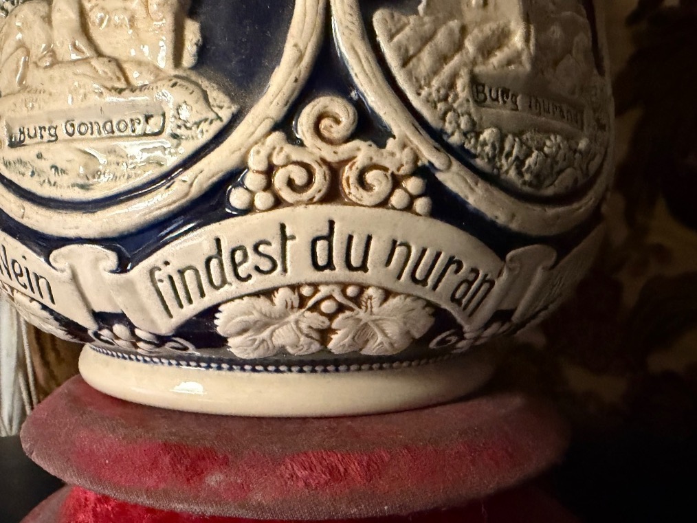 Large German Baroque-style Punch Or Mulled Wine Bowl In The Romantic Style, Featuring A Citadel Motif-photo-8