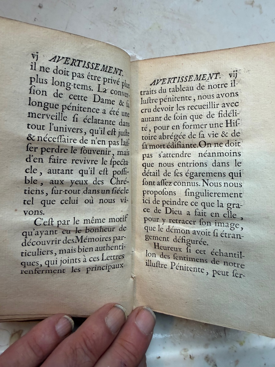 Lettres de Madame la Duchesse de la Vallière , morte religieuse Carmélite 1 Vol. In 12 ,A Liège-photo-4