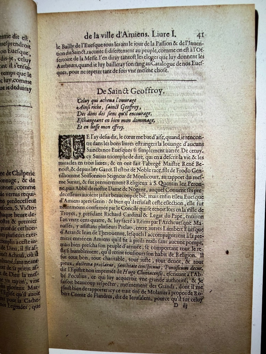 Les Antiquités , Histoires &choses plus remarquables de la Ville d'Amiens 1642 .Ade La Morlière-photo-6