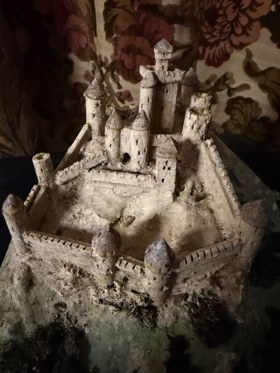 Architecture Of A 19th-century Medieval Fortress Made Of Wood, Marble Powder, And 18th-century Paper-photo-7