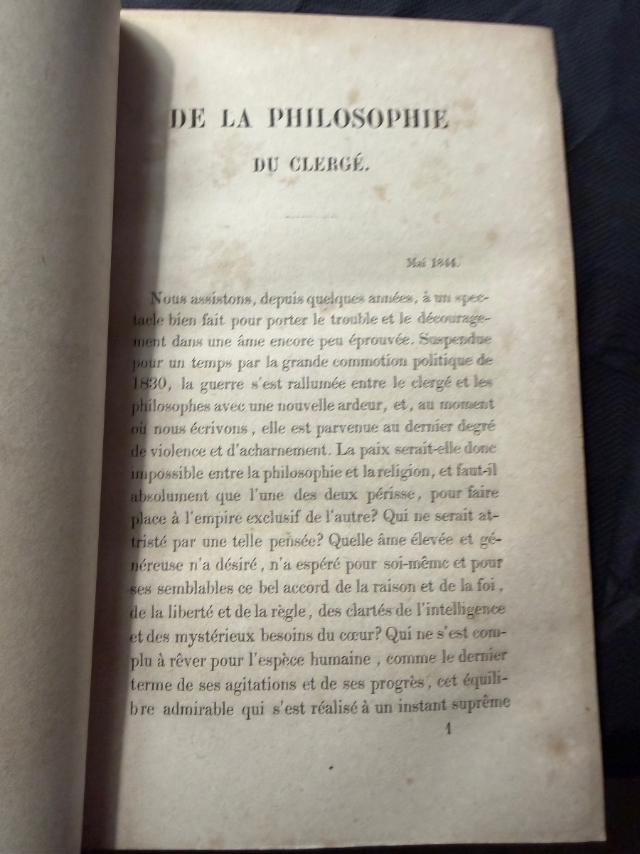 1  Vol Armes Guillaume Pavée de Vendeuvre :"Essais sur la Philosophie et la Religion" E Saisset-photo-5