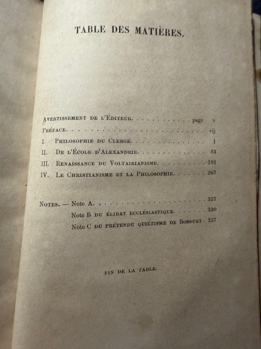 1  Vol Armes Guillaume Pavée de Vendeuvre :"Essais sur la Philosophie et la Religion" E Saisset-photo-6
