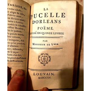 Un Volume En 2parties "la Henriade Travestie" Et, l'Originale De Voltaire "la Pucelle d'Orléans