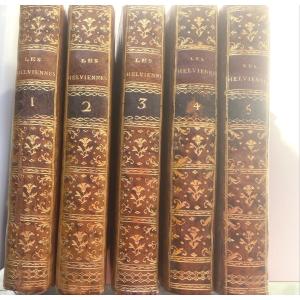 En Cinq Beaux Volumes In12 De La Bibliothèque Chambors Les Helviennes Par Barruel