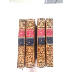 4 Fine Volumes Paris 1782 “history Of Charlemagne” By M.gaillard 