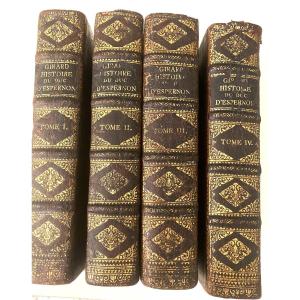 In Its Beautiful Period Binding In 4. In 12, 1730, Story Of The Life Of The Duke Of Epernon 