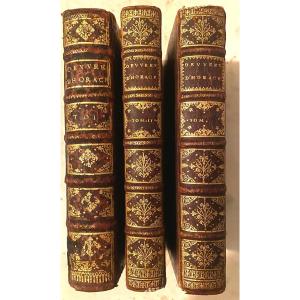 3 Fine Vols. “critical Remarks On The Works Of Horace” New Trans. By Dacier In Paris 1681.