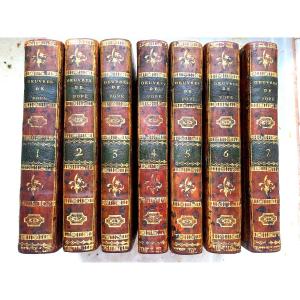 Belle Série ; 7vol. In 12 ."oeuvres Diverses De Pope , Traduites De l'Anglais Amsterdam &. 1758