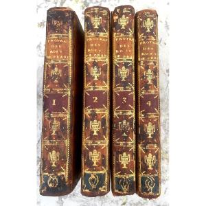 4 Beaux volumes. In8 ; "Portraits des Rois de France" par: Mr. L. S. Mercier , a Neuchatel 1783