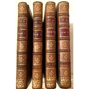 4 Vol. In8 . "Oeuvres de M. Thomas (recueil d'éloges), a Amsterdam 1773 , & Paris chez Moutard.