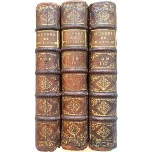 Complet en trois vol. In 12 "Oeuvres Diverses de Monsieur Pellisson" ,de l'Académie, Paris 1735