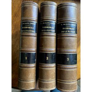 3 forts vol.In12  :"Harmonies de la Nature par J. Bernardin Henri de Saint-Pierre ,à Paris 1815