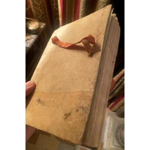 Delicate Herbarium From 1774, Vellum Binding By The Curé De Coursan With Various Plants, Silk Label