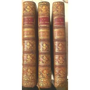 3 Beautiful Volumes In Quarto By Richard Stell: "the Spectator, Or The Modern Socrates," Translated From English, 1755