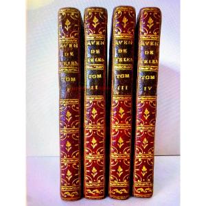4 Volumes, Red Morocco: Didot The Elder, "the Adventures Of Telemachus, Son Of Ulysses," By F.m. Fénelon