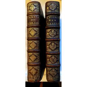 2 vol.In8 17ème: l'Ecclésiaste de Salomon & le Cantique des Cantiques . Trad. Française De Sacy