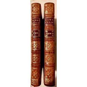 2 Vol. In12 en reliure prestigieuse de veau glacé blond: "Les Saturnales Françaises" par M.