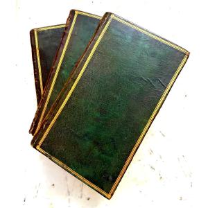 3 Vol.In16 maroquin vert Amst. 1774 : "Oeuvres Philosophiques de Mr de la Mettrie", sur l'Ame ,