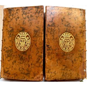 Observation des minéraux  de  Buffon ouvrage illustré en 2 Vol aux Armes du Marquis de Verneuil