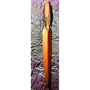 Art du dessus de bureau Art- Déco des Années "30" , Coupe papier "Pélican" en bronze de Martini