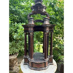 Baroque Semi Circular Canopy Table Astar In Polychrome Wood 18 The Century