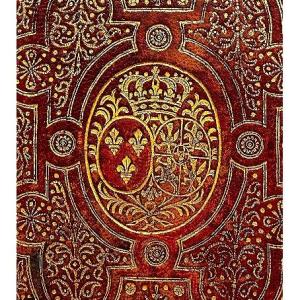 Aux Armes de la Maison de  "Marie Leczinska " Riche reliure en maroquin rouge à la Fanfare 1728