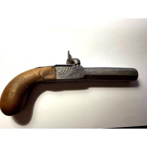19th-century Pocket Percussion Pistol, "fist Gun" Or "chest Pistol," Circa 1840