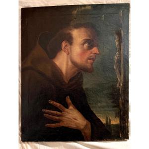 St. Francis Of Assisi In Prayer With The Stigmata, By Francesco Trévisani, 18th-century Workshop Version