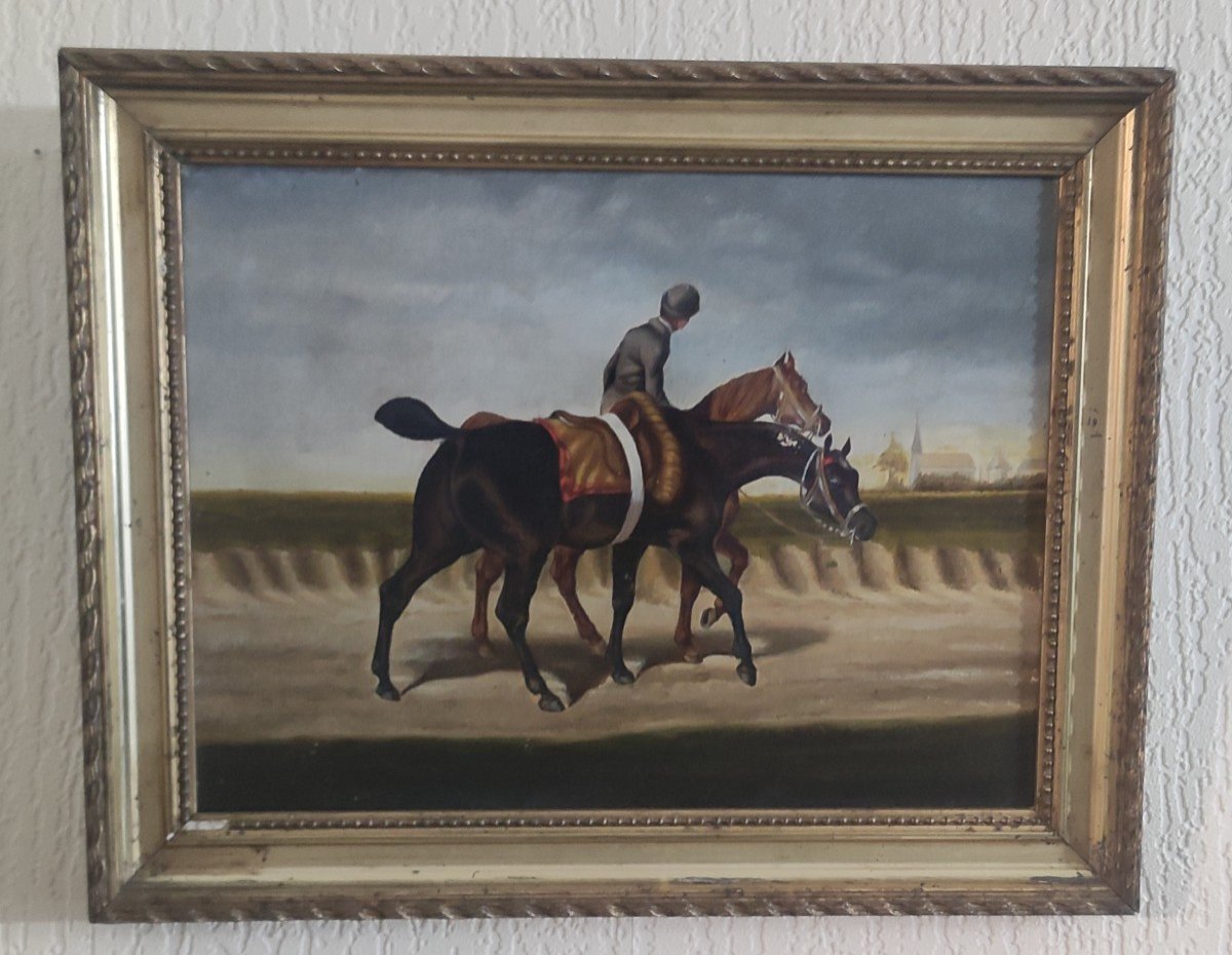 Hst 19eme Représentant Un Cavalier et un cheval de bât-photo-2