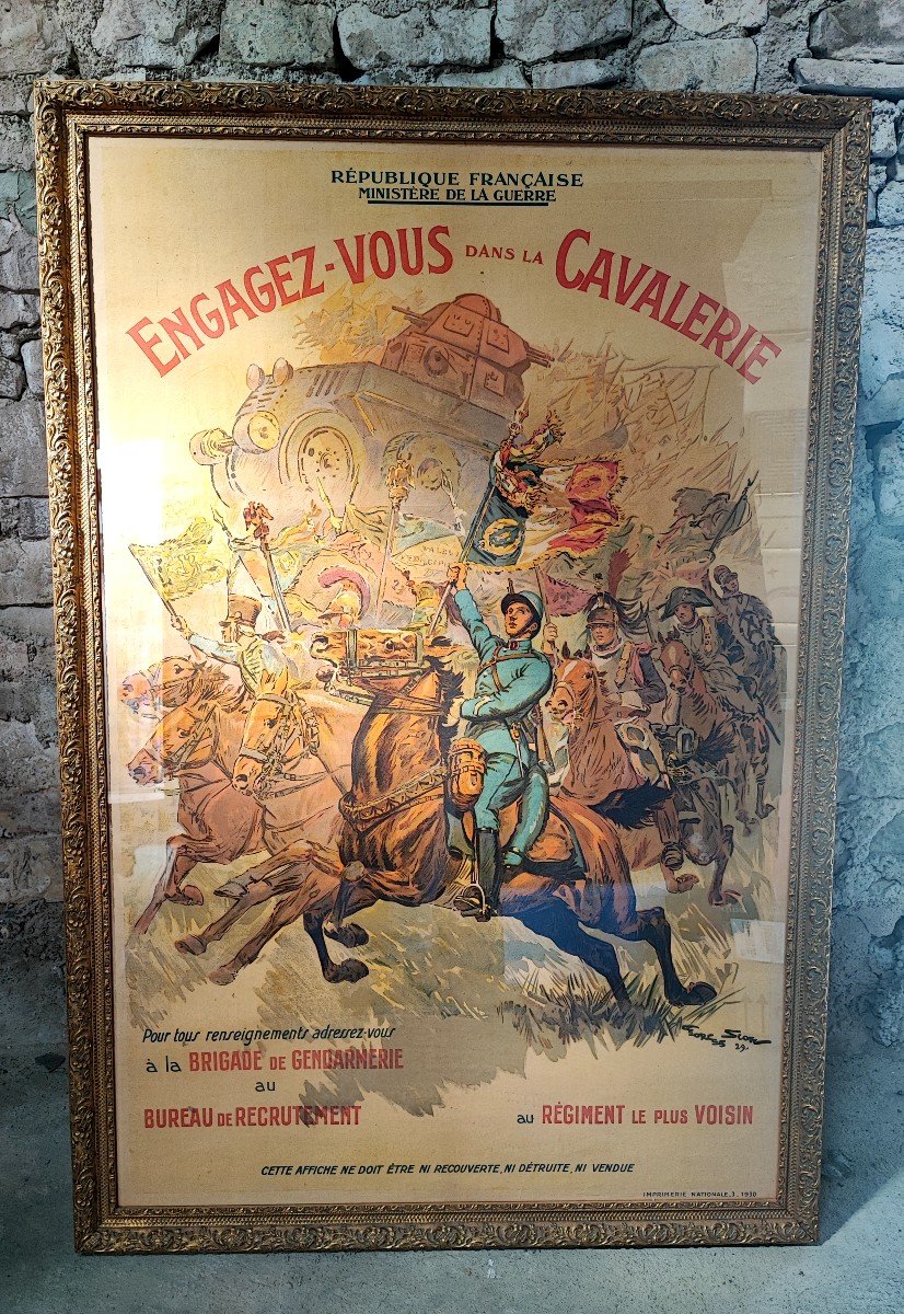 Georges Scott 1929 Advertising Poster - Join The Cavalry-photo-2