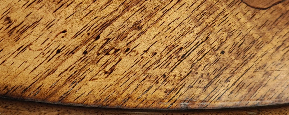 Louis Majorelle - Tripod Pedestal Table In Solid Walnut Decorated With Aristolochia Leaves-photo-4