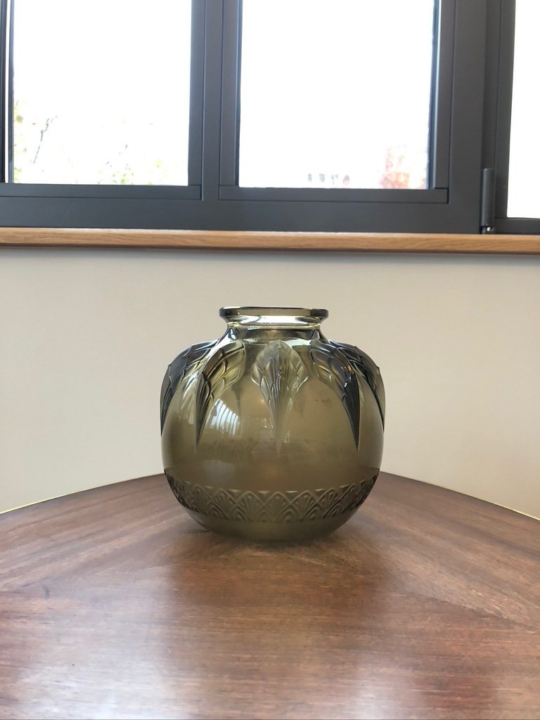 Vase en verre fumé Era Lalique-sabinot-verrelys-photo-4