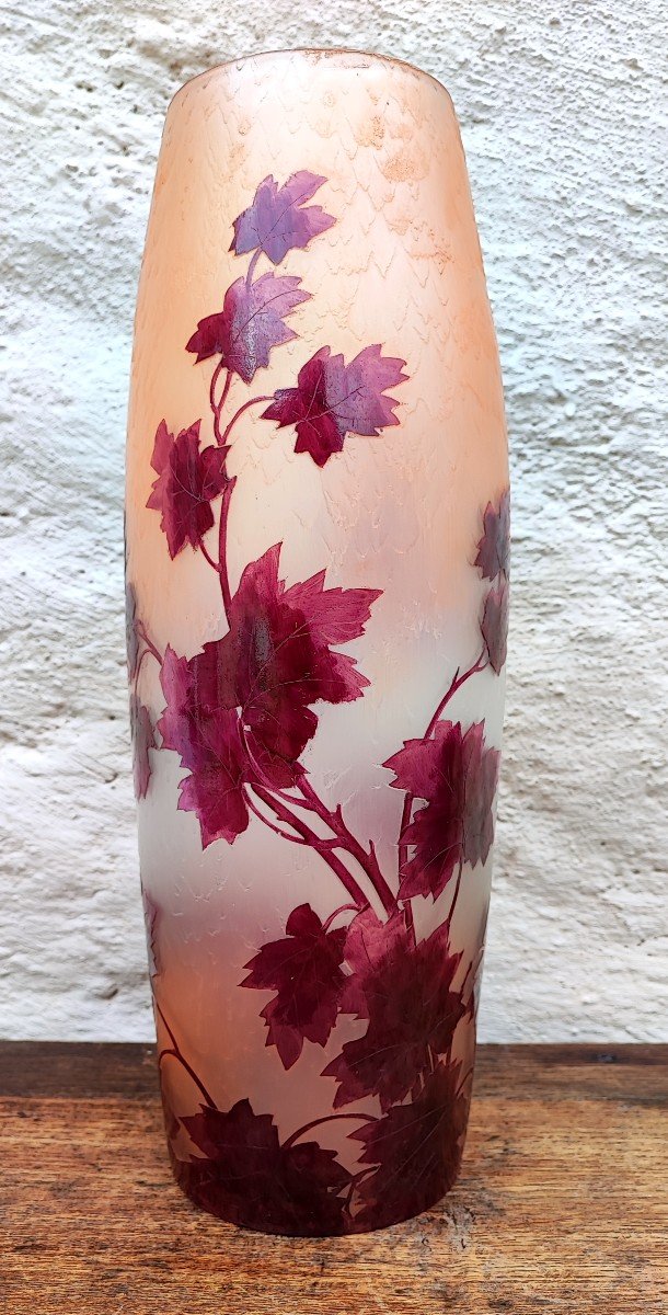 Legras - Tonneau Vase From The Rubis Series